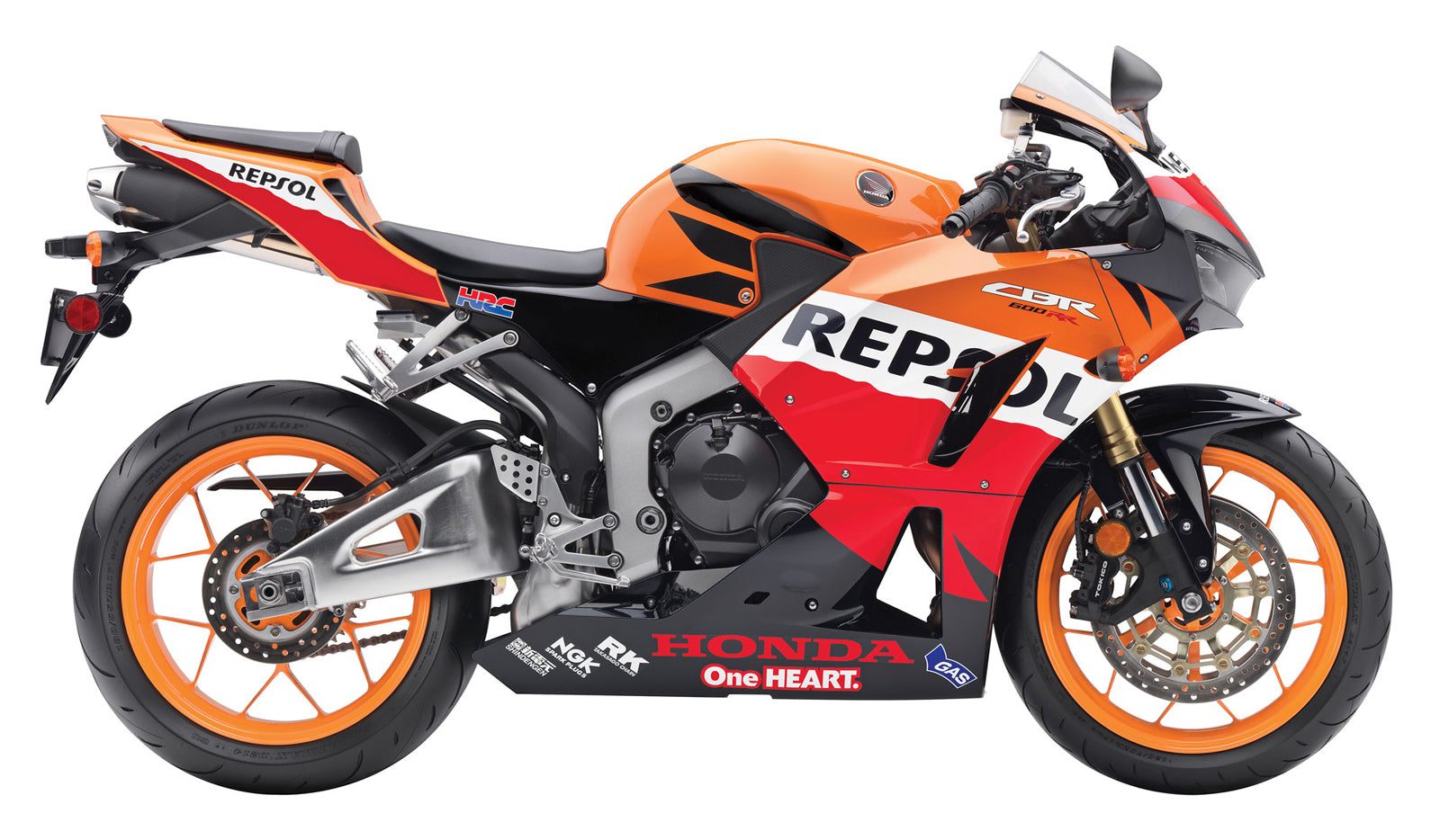 Carénages Amotopart 2013-2023 Honda CBR600RR Repsol Orange Generic