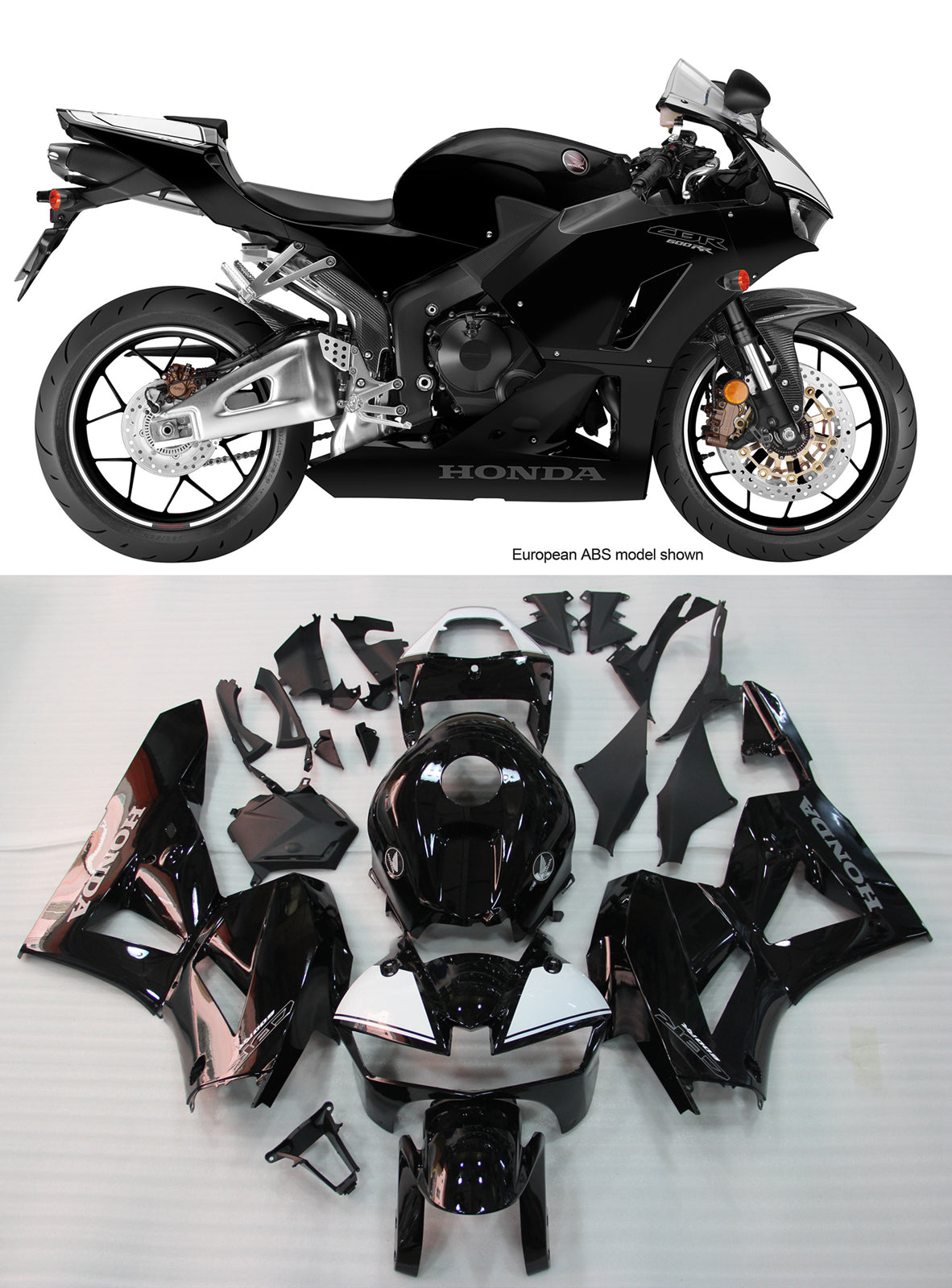 Carénages Amotopart 2013-2023 Honda CBR600RR Noir CBR Generic