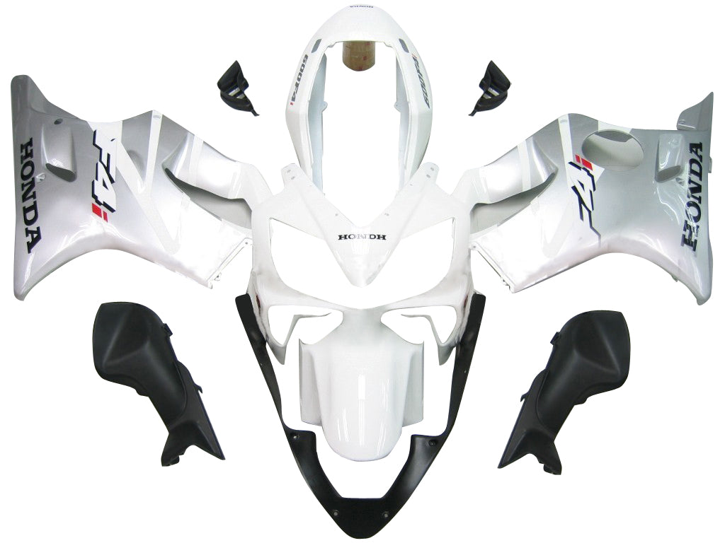 Amotopart Carene 2004-2007 Honda CBR 600 F4i Bianco &amp; Argento F4i Generico