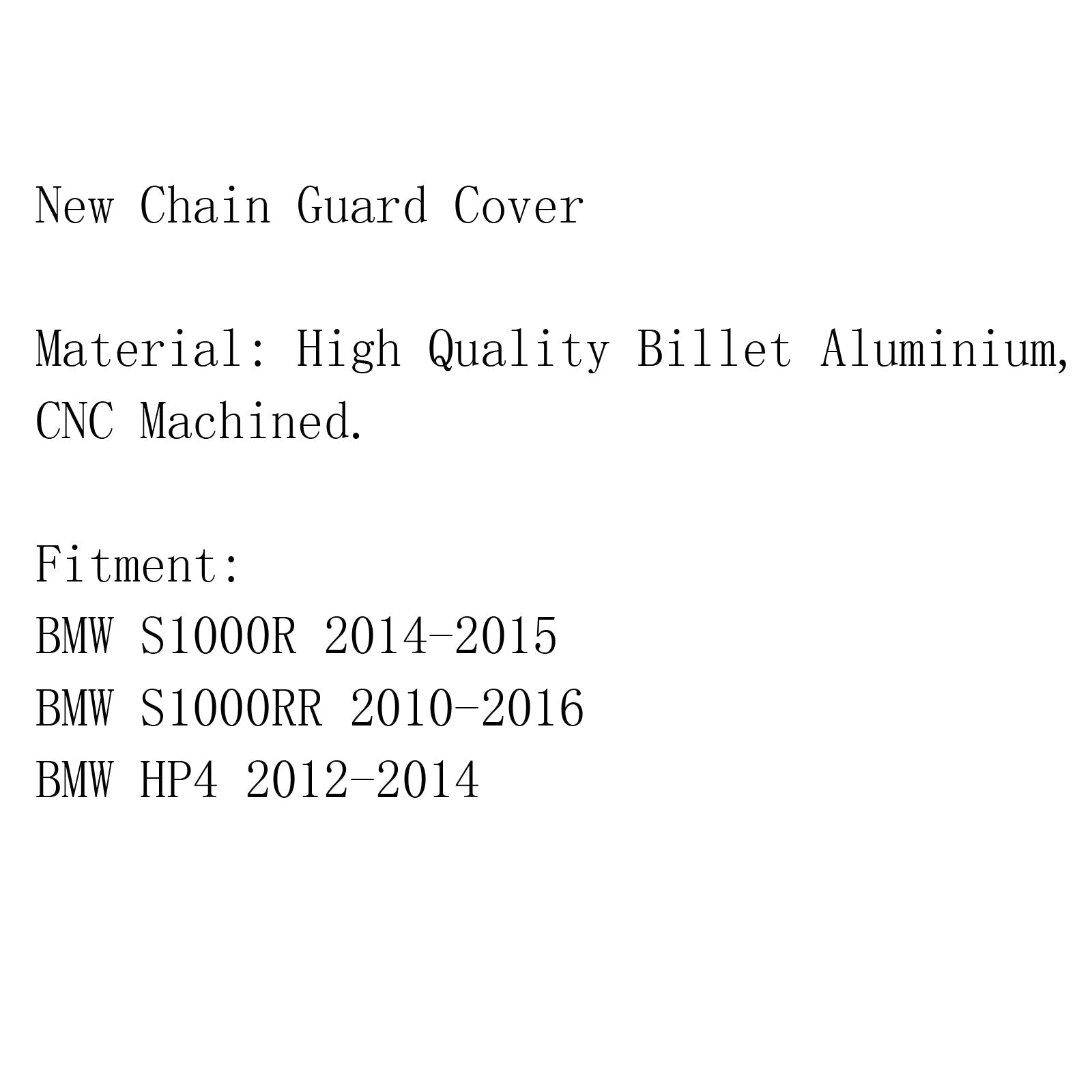 Protecteur de couverture de garde-chaîne en aluminium CNC pour BMW S1000R 14-15 S1000RR 10-16 HP4 générique