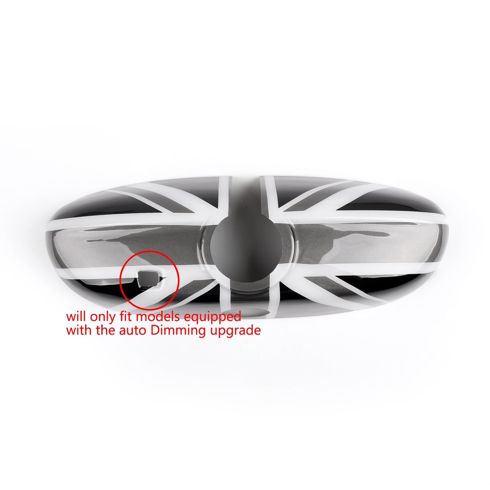 Couverture de rétroviseur intérieur Union Jack Auto Dim pour F55 F56 MK3 MINI Cooper générique