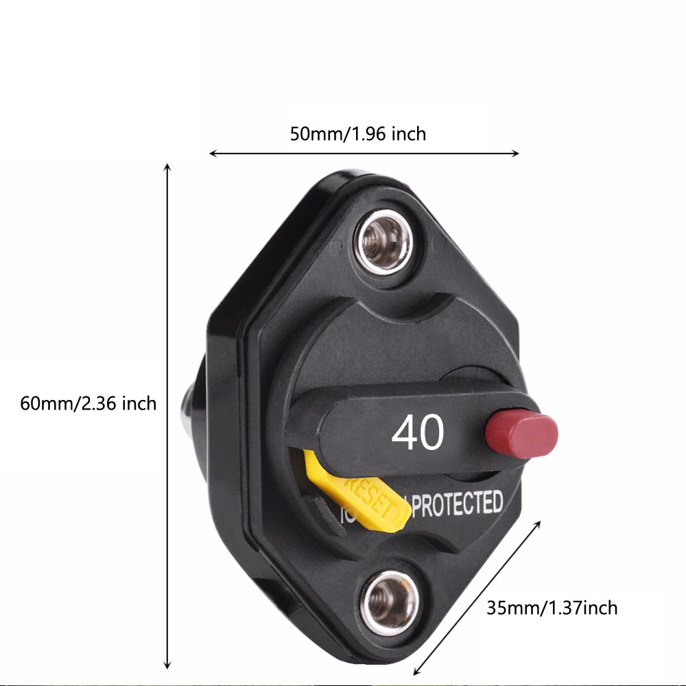 Disyuntor estéreo 40A, reemplazo de soplado, interruptor de fusible de reinicio para Car Audio Marine