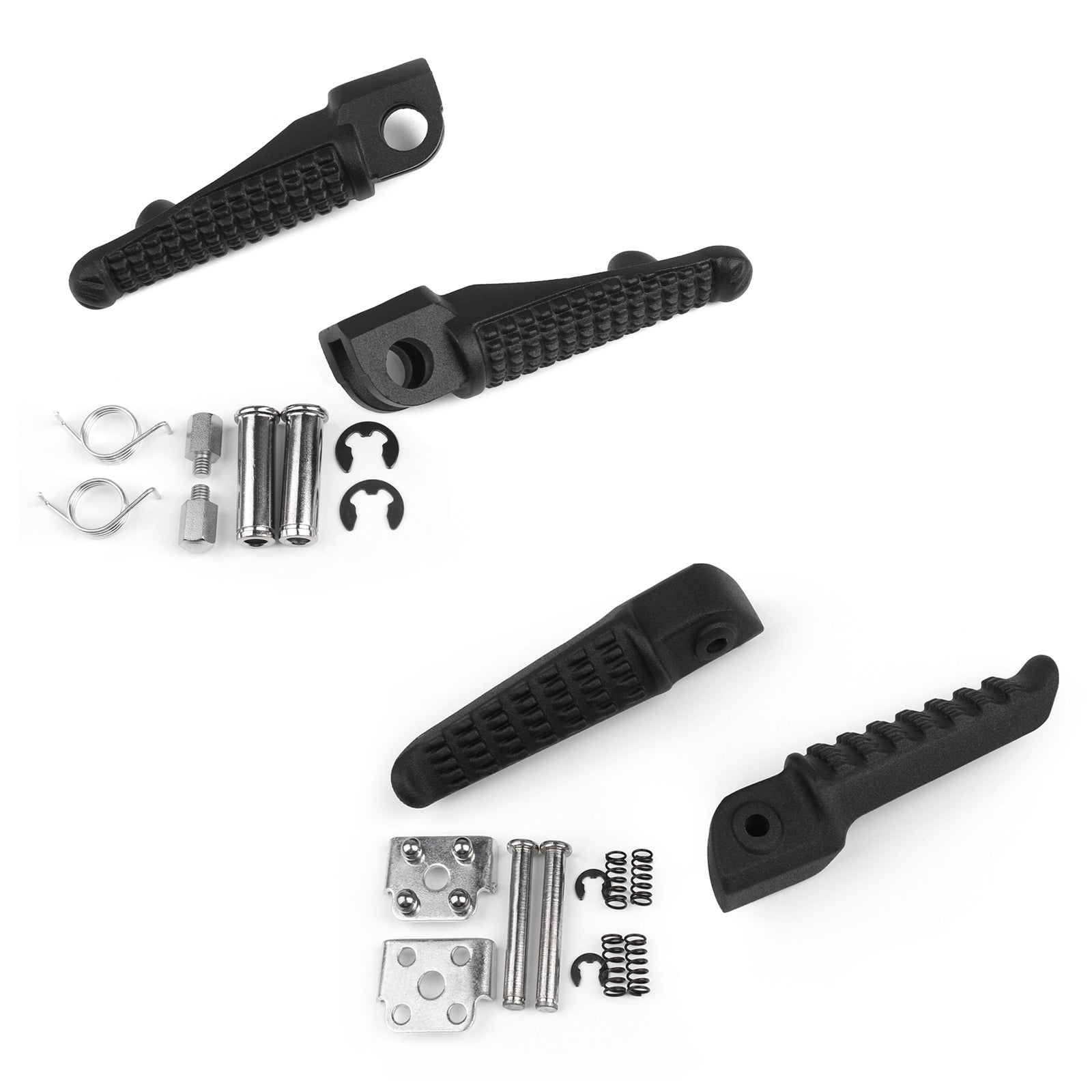 Front Rider Or Rear Passenger Foot Pegs Footpeg For Kawasaki ZX6R ZX-10R Black
