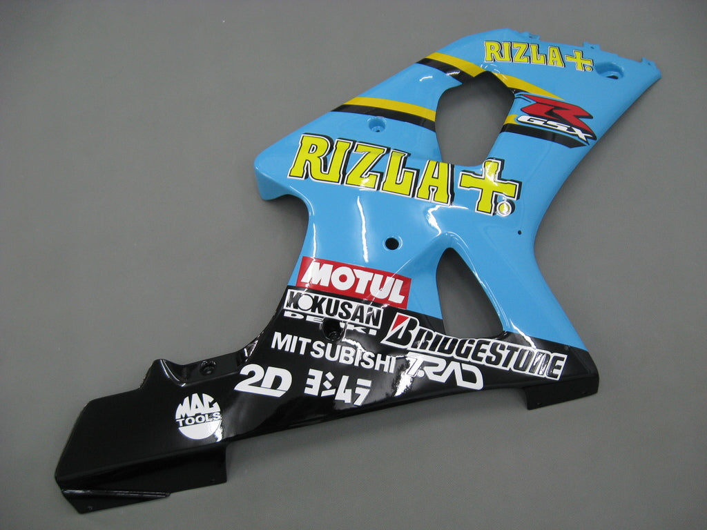 Carénages Amotopart 2000-2002 Suzuki GSXR 1000 Bleu Noir Rizla Generic