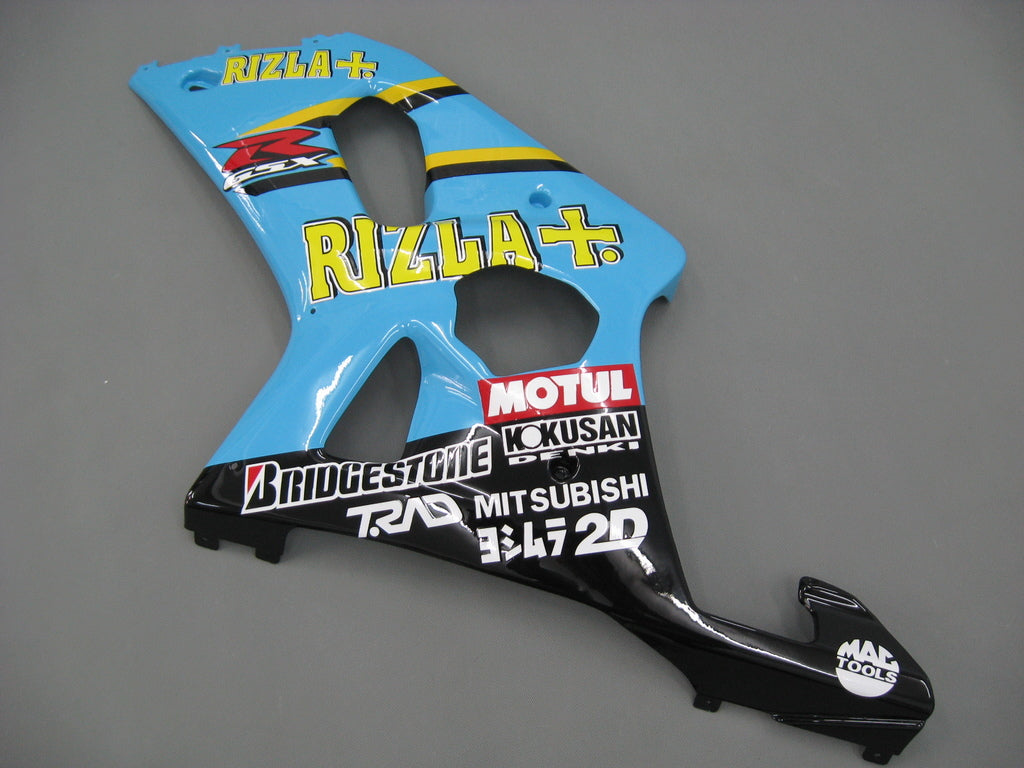 Carénages Amotopart 2000-2002 Suzuki GSXR 1000 Bleu Noir Rizla Generic