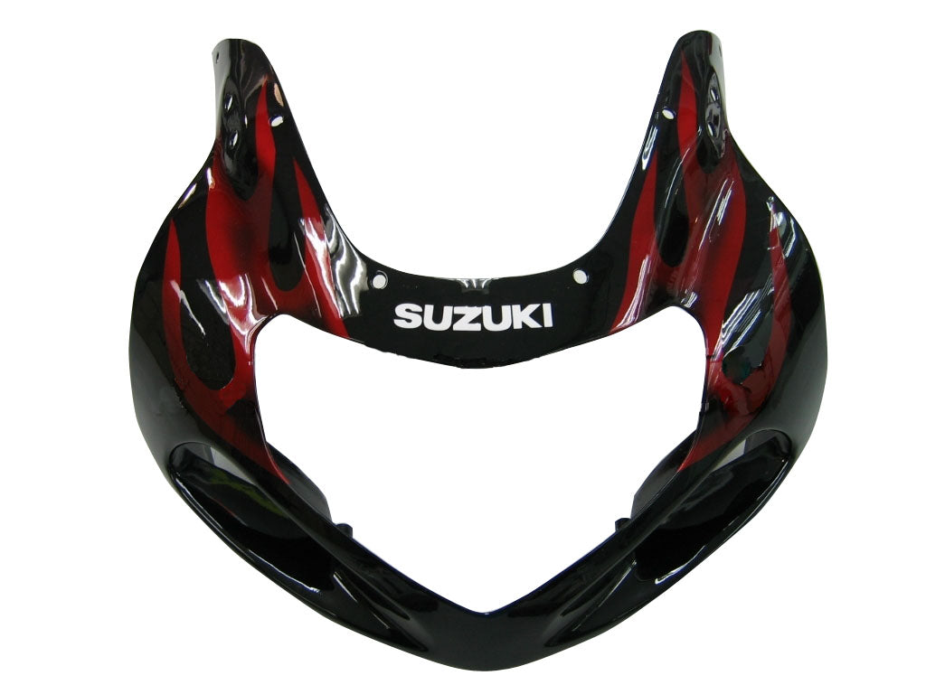 Carénages Amotopart 2000-2002 Suzuki GSXR 1000 Black &amp; Red Flame Generic