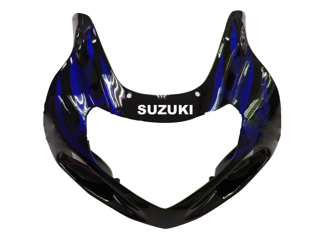 Carenados Amotopart 2000-2002 Suzuki GSXR 1000 Black &amp; Blue Flame Generic