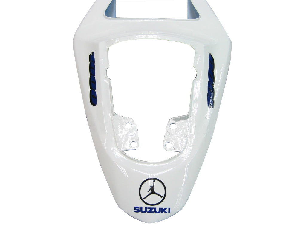 Amotopart Carénages 2003-2004 Suzuki GSXR 1000 Blanc &amp; Bleu Jordan Generic