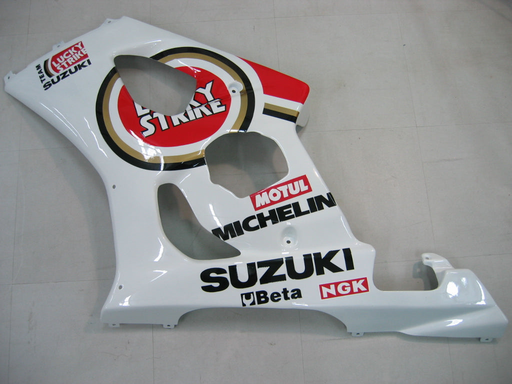 Amotopart Carénages 2003-2004 Suzuki GSXR 1000 Blanc &amp; Rouge Lucky Strike Generic