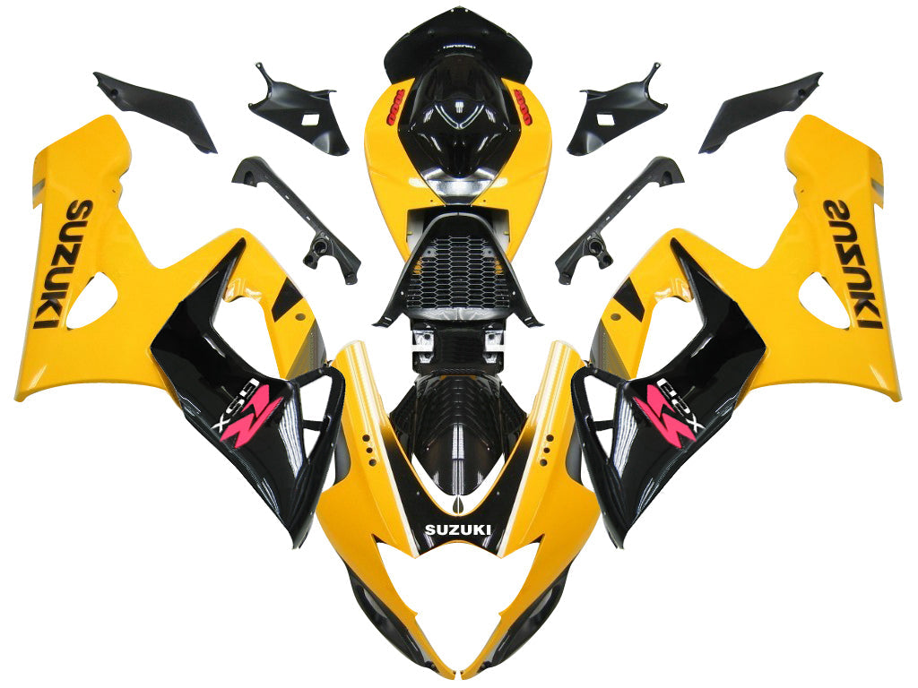 Amotopart Carénages 2005-2006 Suzuki GSXR 1000 Jaune &amp; Noir GSXR Generic