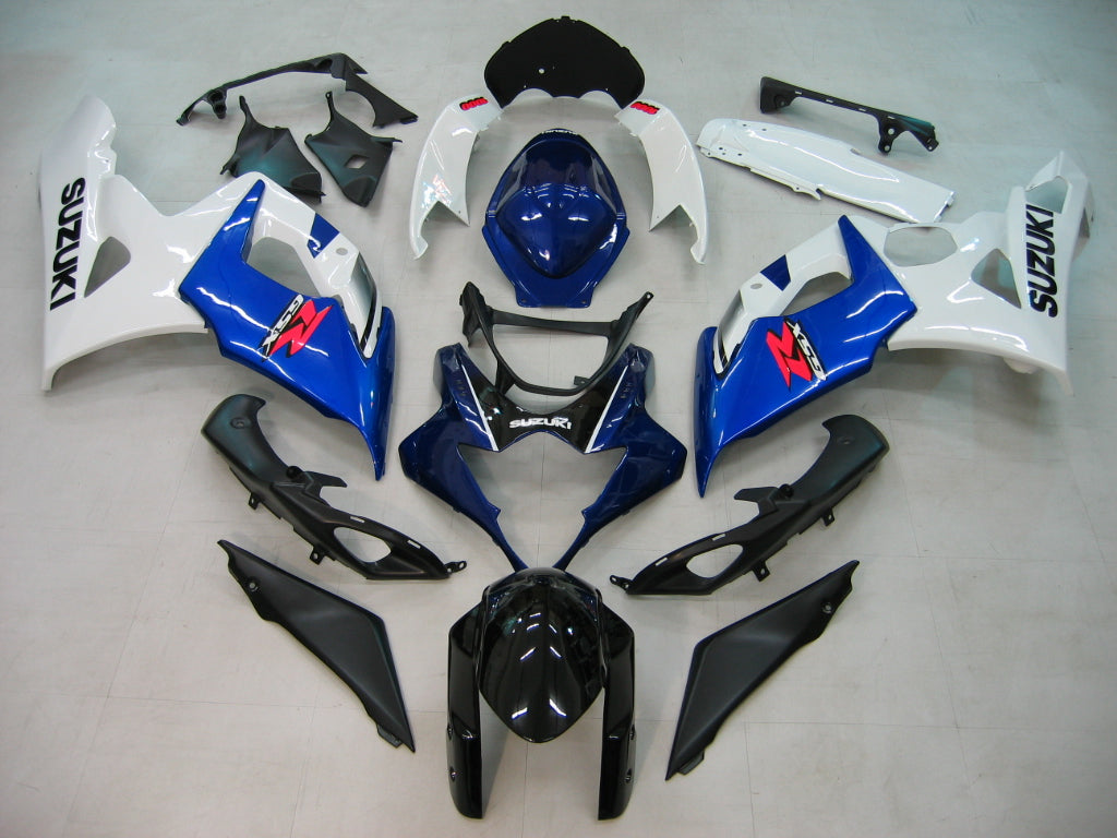 Amotopart Carénages 2005-2006 Suzuki GSXR 1000 Blanc &amp; Bleu GSXR Generic