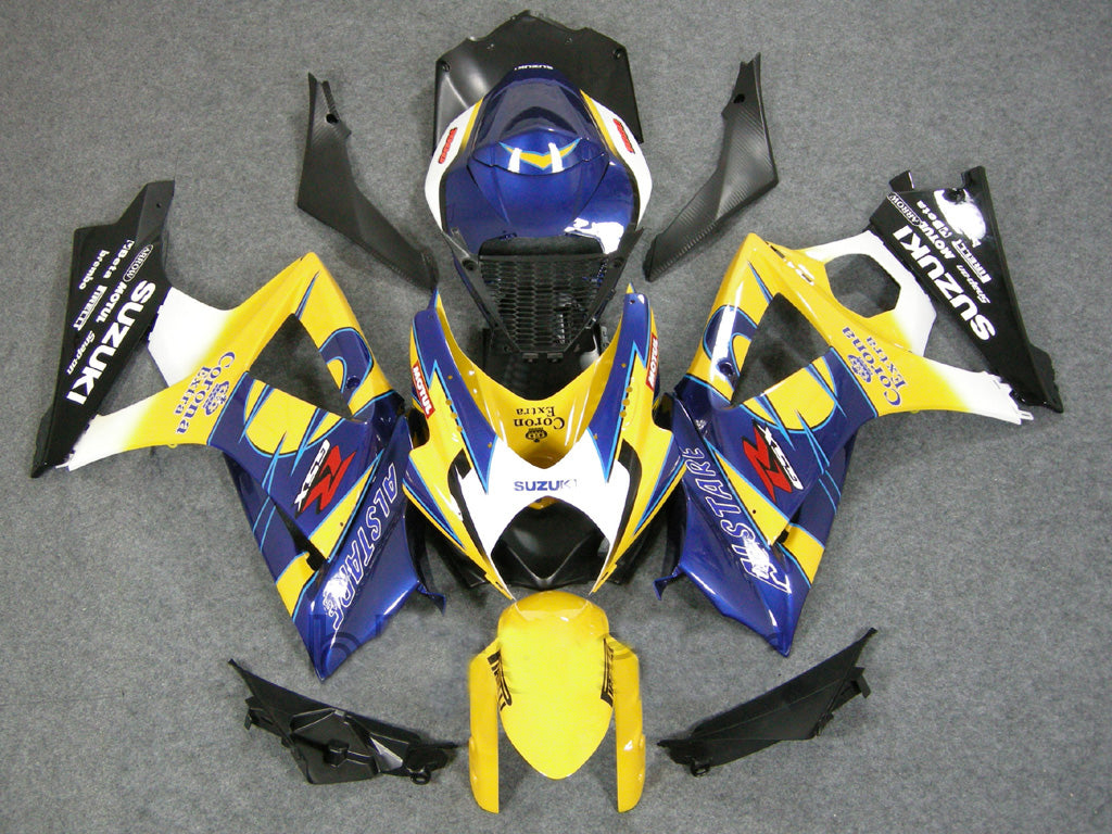For GSXR1000 2007-2008 Bodywork Fairing Yellow ABS Injection Molded Plastics Set