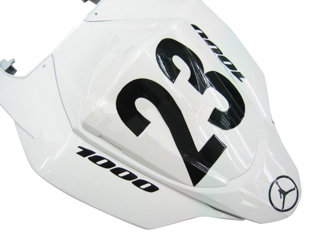 Carénages Amotopart 2007-2008 Suzuki GSXR 1000 Blanc Noir Jordan Generic