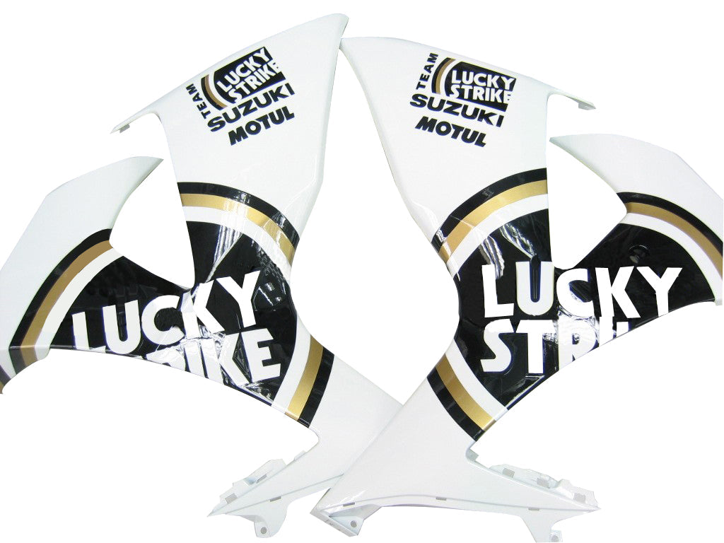 Amotopart Carenados 2009-2016 Suzuki GSXR 1000 Blanco Negro Oro Lucky Strike Genérico