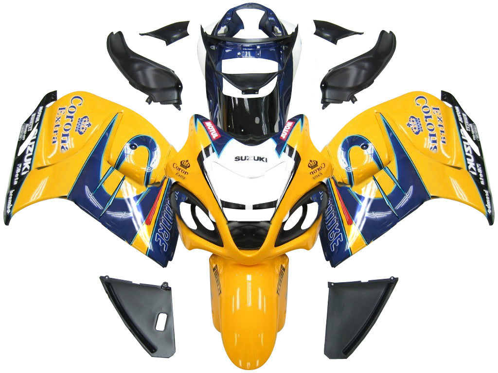 Amotopart Carene 2008-2020 Suzuki GSX 1300 Hayabusa Giallo Blu Alstare Corona Generico