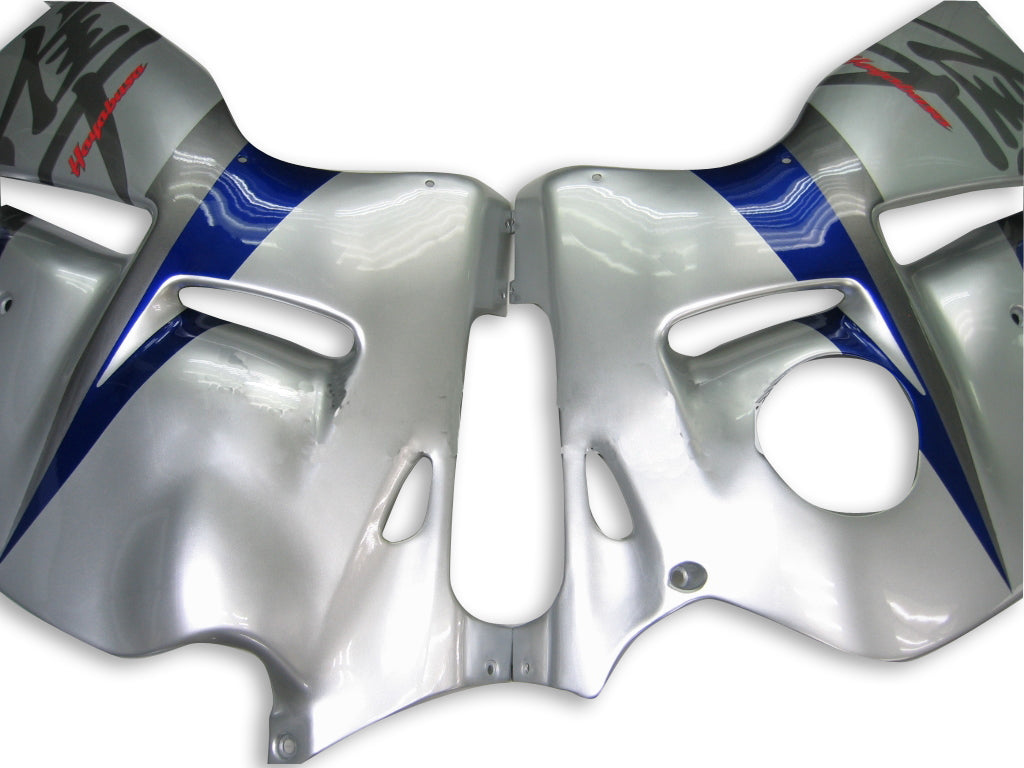 Amotopart Carenados 1999-2007 Suzuki GSX1300 Hayabusa Plata y Azul Hayabusa Genérico