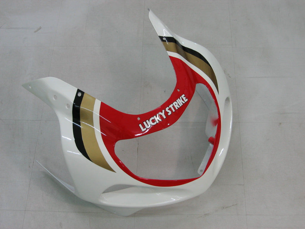 Amotopart Carénagesg 2001-2003 Suzuki GSXR 600 Blanc &amp; Rouge Lucky Strike Racin Generic