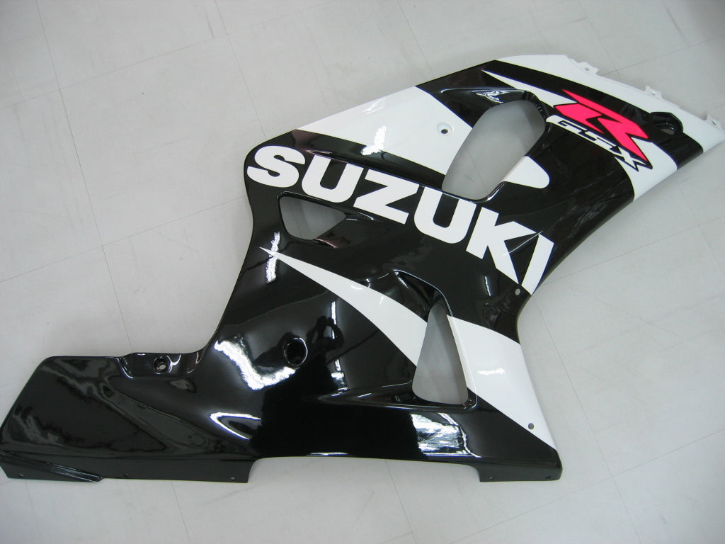 Amotopart Carénages 2001-2003 Suzuki GSXR 600 Noir &amp; Blanc GSXR Generic