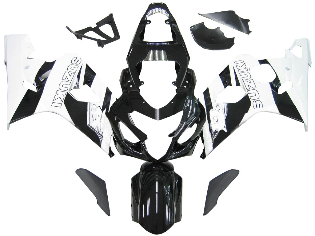 Carénages Amotopart 2004-2005 Suzuki GSXR 600 750 Noir Blanc Suzuki GSXR Generic