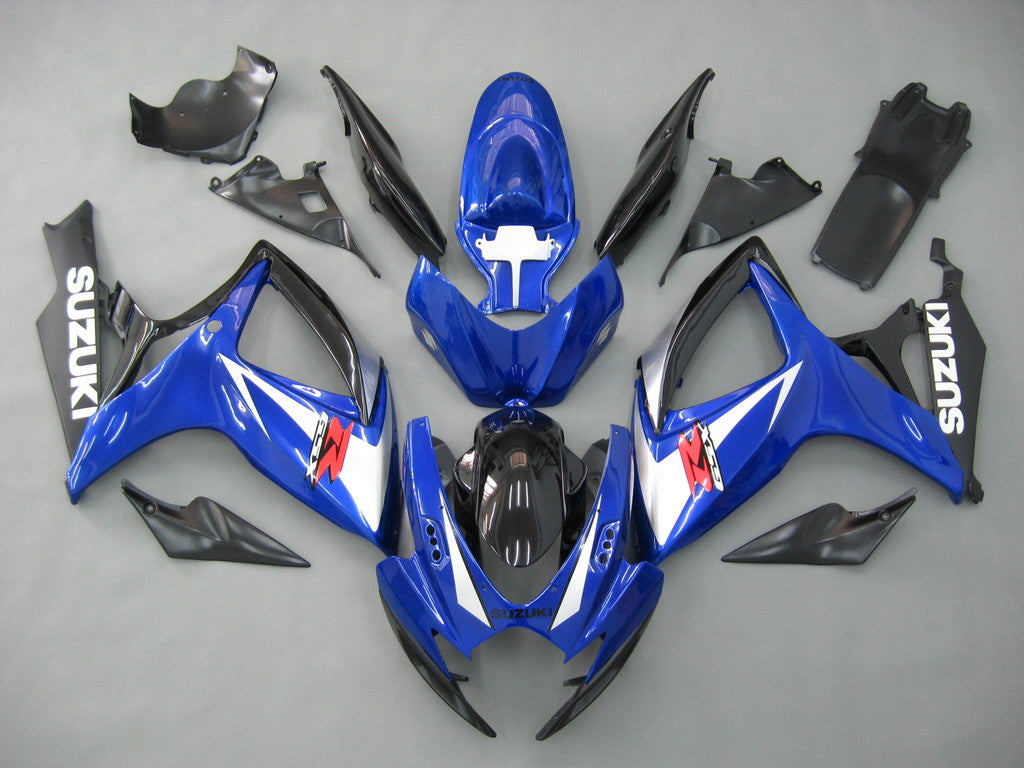 Amotopart Carénages 2006-2007 Suzuki GSXR 600 750 Bleu &amp; Noir GSXR Generic