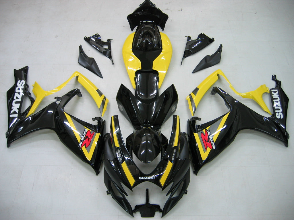 Carénages Amotopart 2006-2007 Suzuki GSXR 600 750 Noir &amp; Jaune GSXR Generic