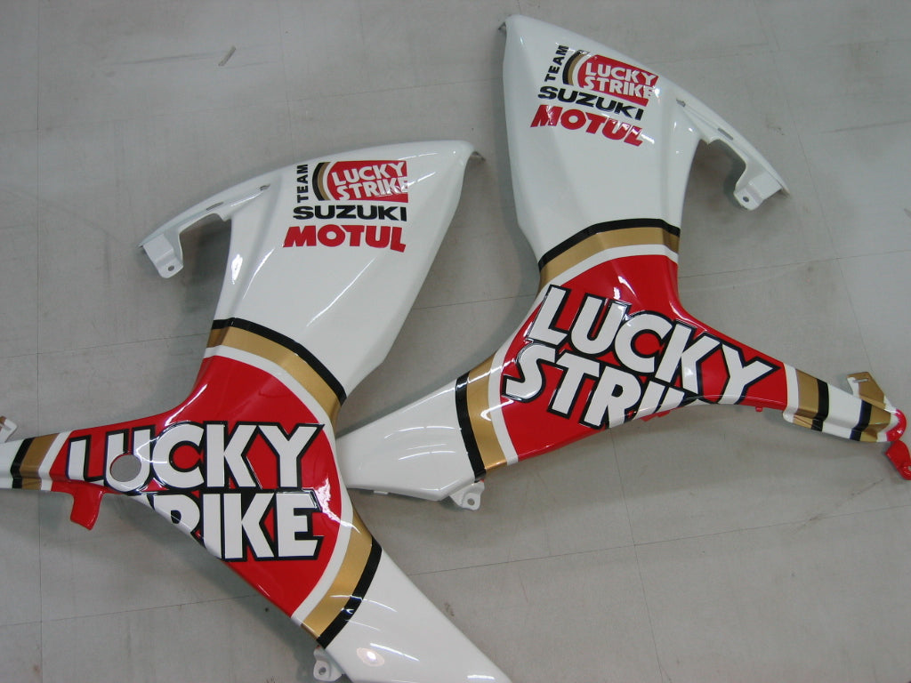 Carénages Amotopart 2006-2007 Suzuki GSXR 600 750 Blanc Rouge Lucky Strike Generic