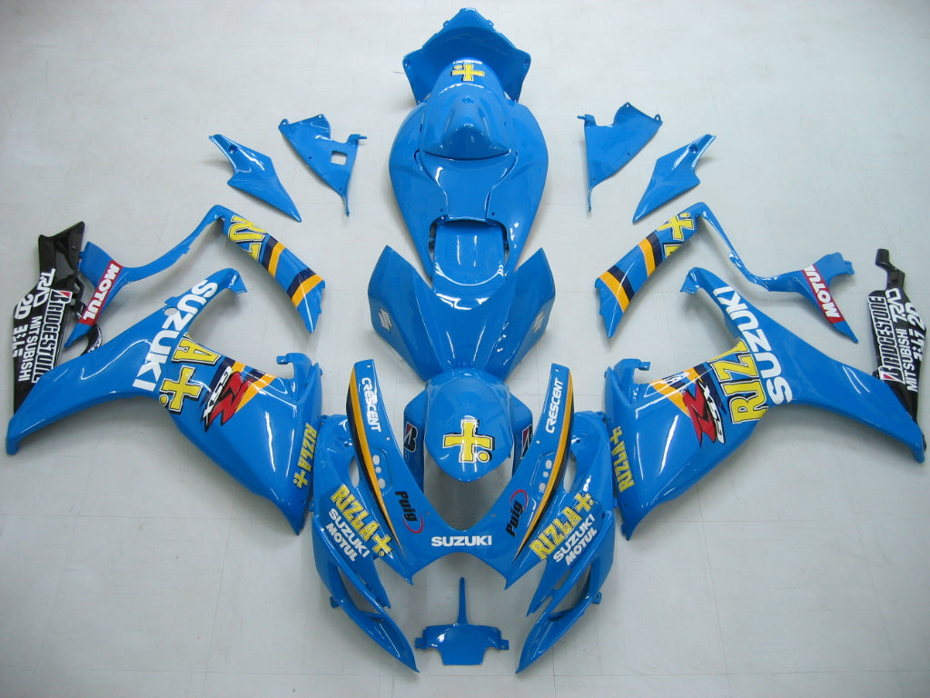 Carénages Amotopart 2006-2007 Suzuki GSXR 600 750 Bleu Rizla Generic