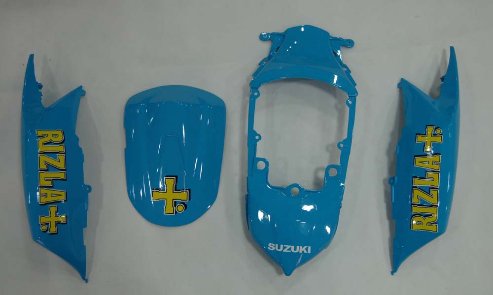 Carénages Amotopart 2008-2010 Suzuki GSXR 600 750 Bleu Rizla Generic