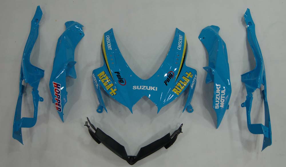 Carénages Amotopart 2008-2010 Suzuki GSXR 600 750 Bleu Rizla Generic