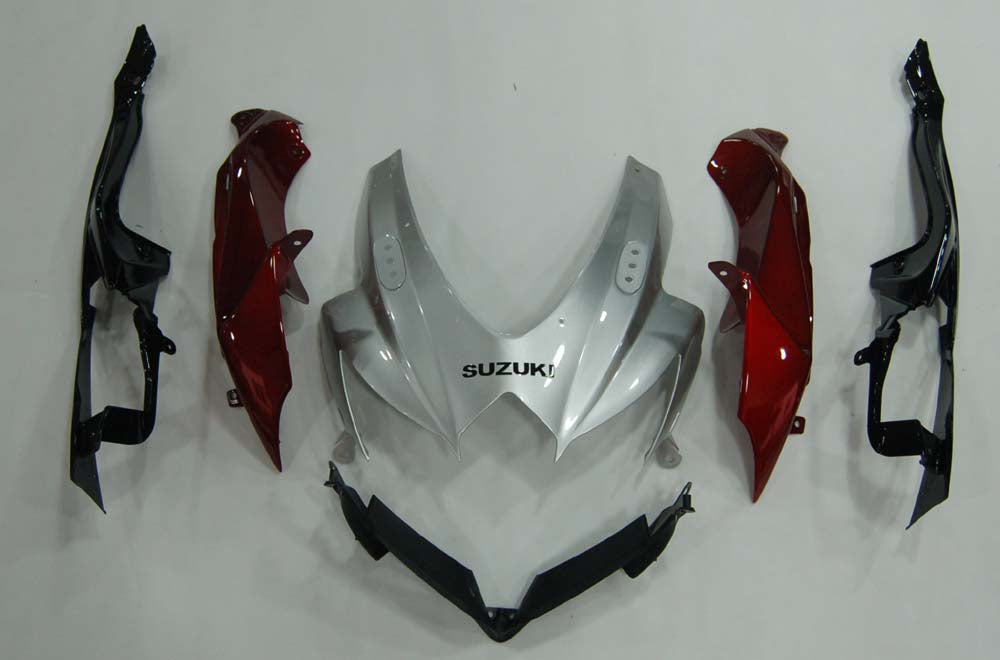 Carénages Amotopart 2008-2010 Suzuki GSXR 600 750 Argent Rouge GSXR Generic