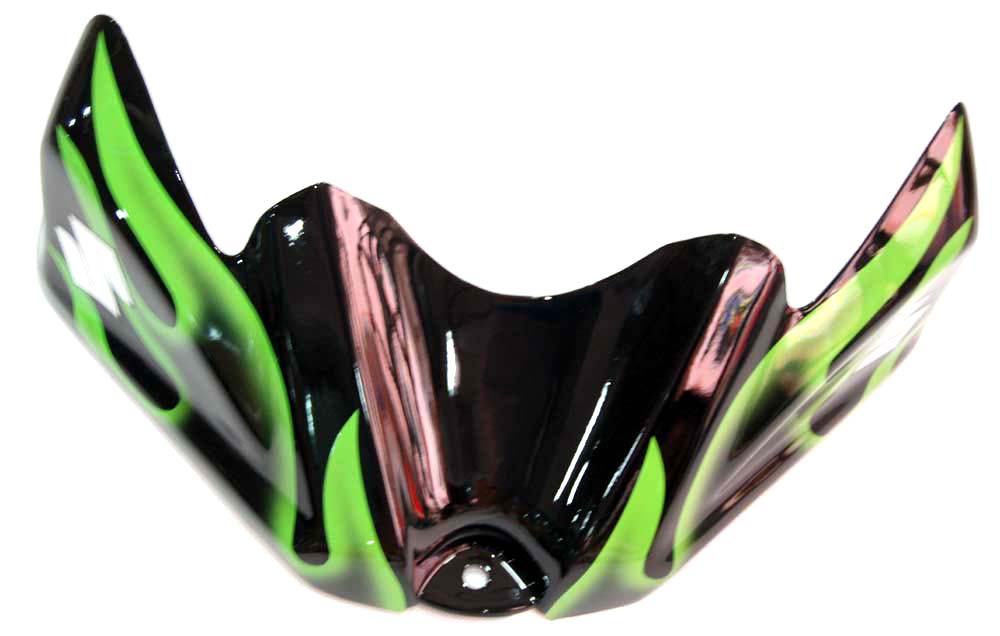 Carénages Amotopart 2008-2010 Suzuki GSXR 600 750 Black &amp; Green Flame GSXR Generic