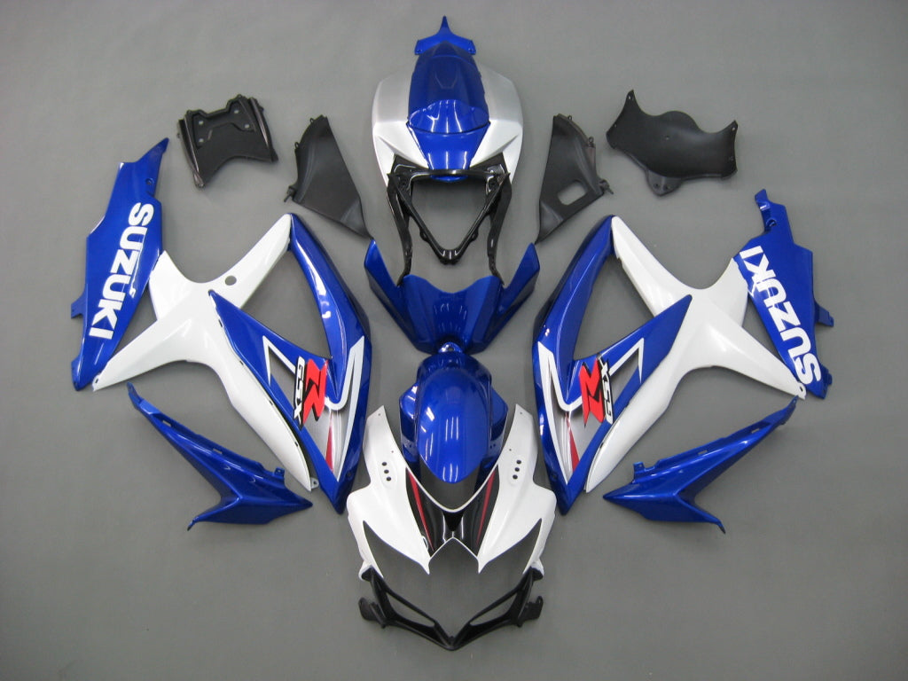 Amotopart Carénages 2008-2010 Suzuki GSXR 600 750 Blanc &amp; Bleu GSXR Generic