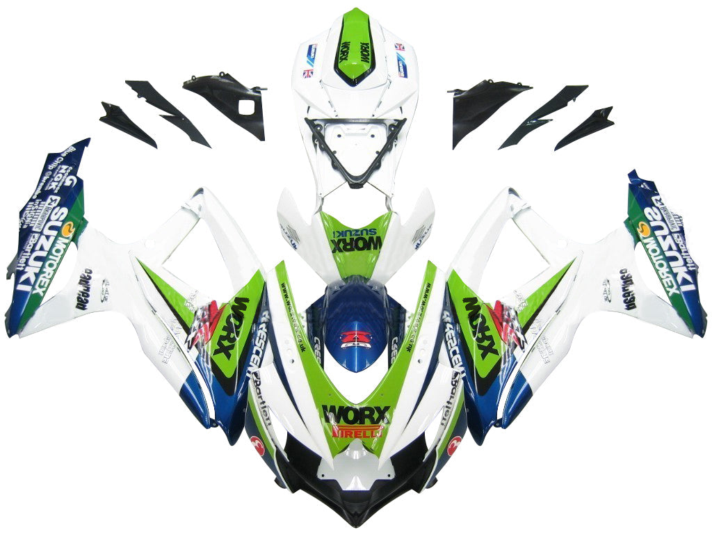 Carénages Amotopart 2008-2010 Suzuki GSXR 600 750 Multicolore Worx Generic