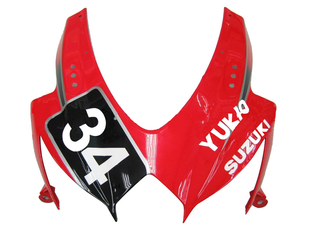 Carénages Amotopart 2008-2010 Suzuki GSXR 600 750 Rouge Noir No.34 Suzuki Generic