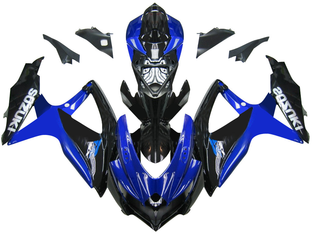 Carénages Amotopart 2008-2010 Suzuki GSXR 600 750 Bleu Noir GSXR Generic