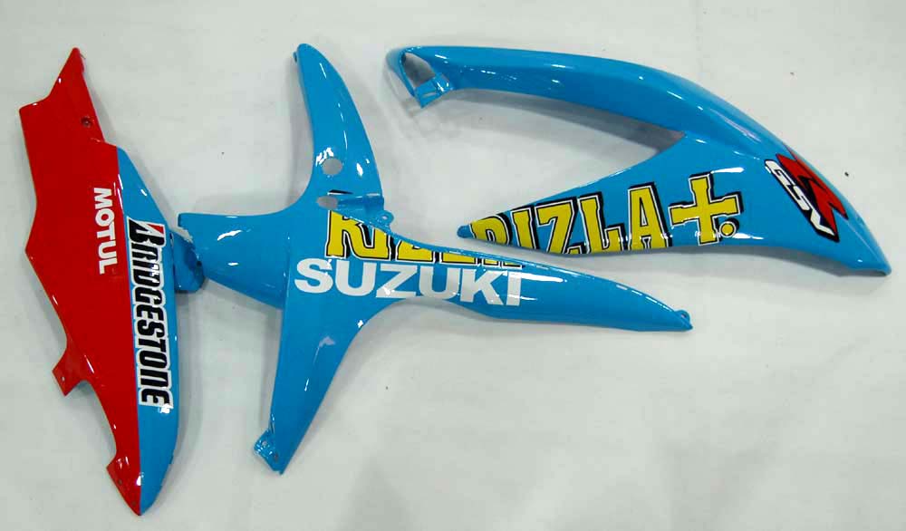 Carénages Amotopart 2008-2010 Suzuki GSXR 600 750 Bleu Jaune Rizla Generic