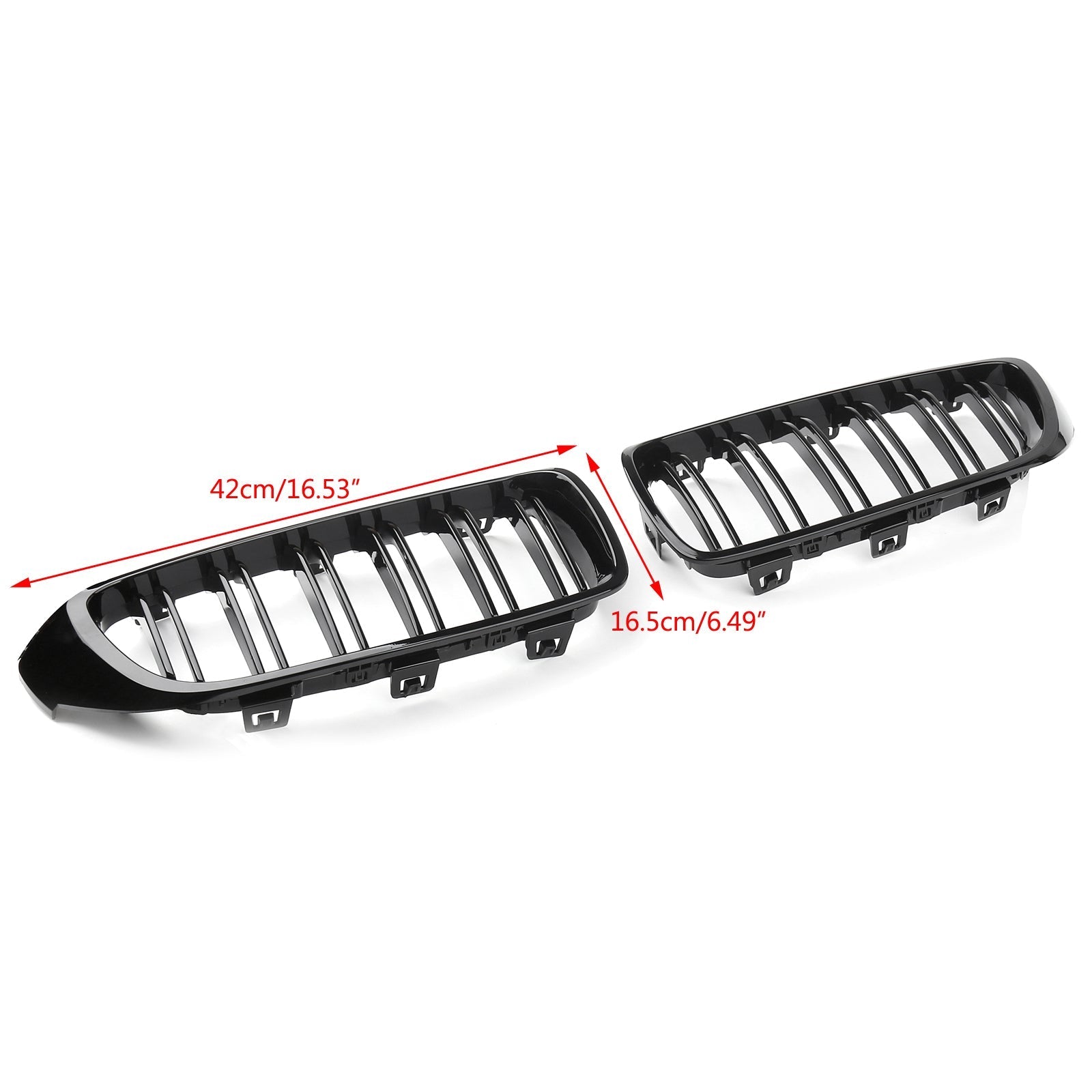 Grille de calandre noire brillante pour BMW F32 F33 F36 F82 2014-2020 à double lamelle