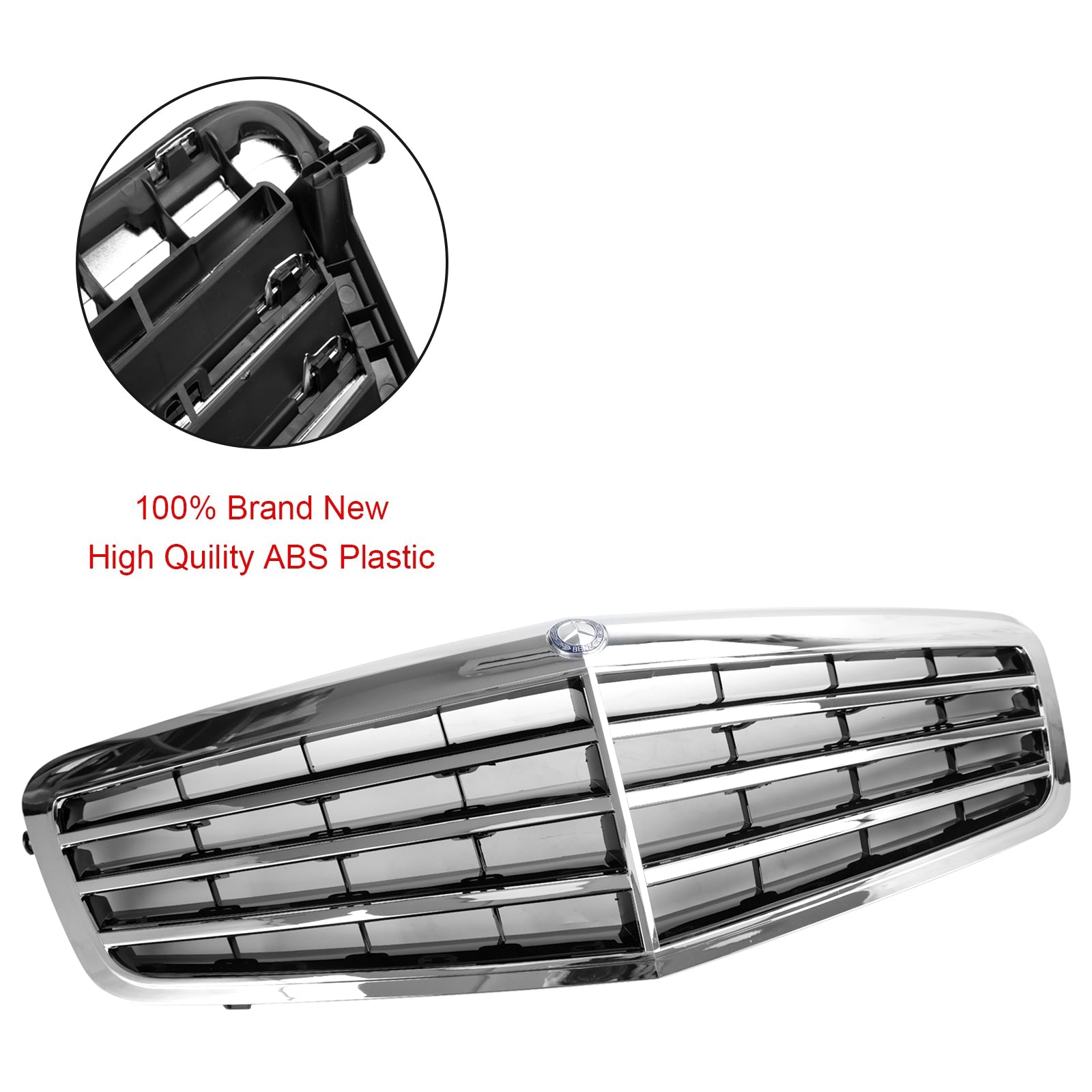 Mercedes-Benz Classe E W212 E350 E550 2010-2013 Calandre avant chromée adaptée