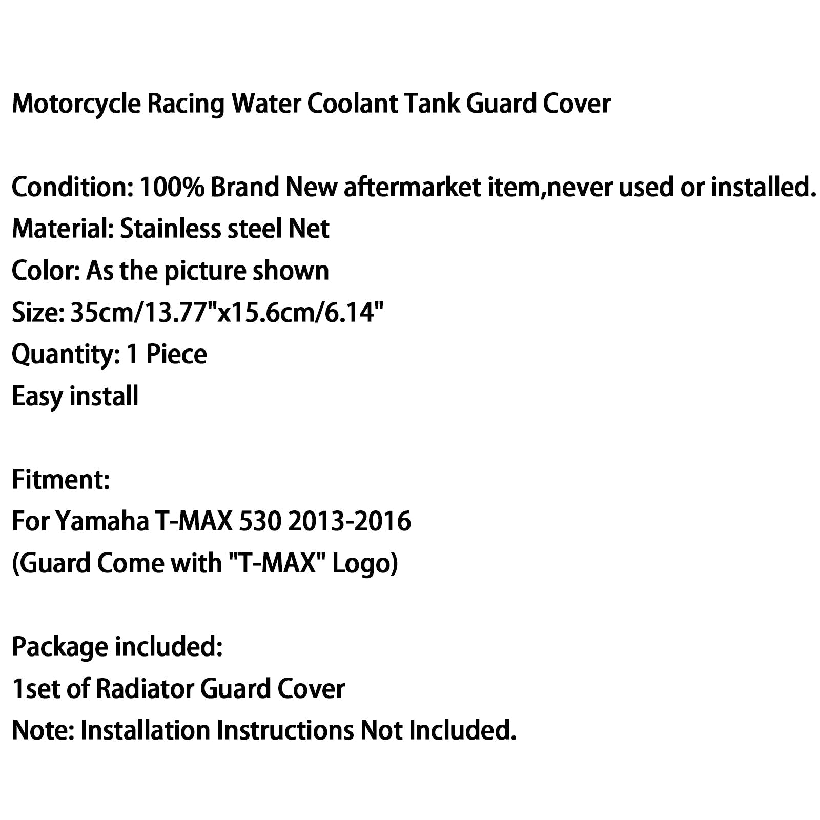Protector de cubierta de rejilla para Yamaha TMAX530 T-MAX530 13-16 Genérico