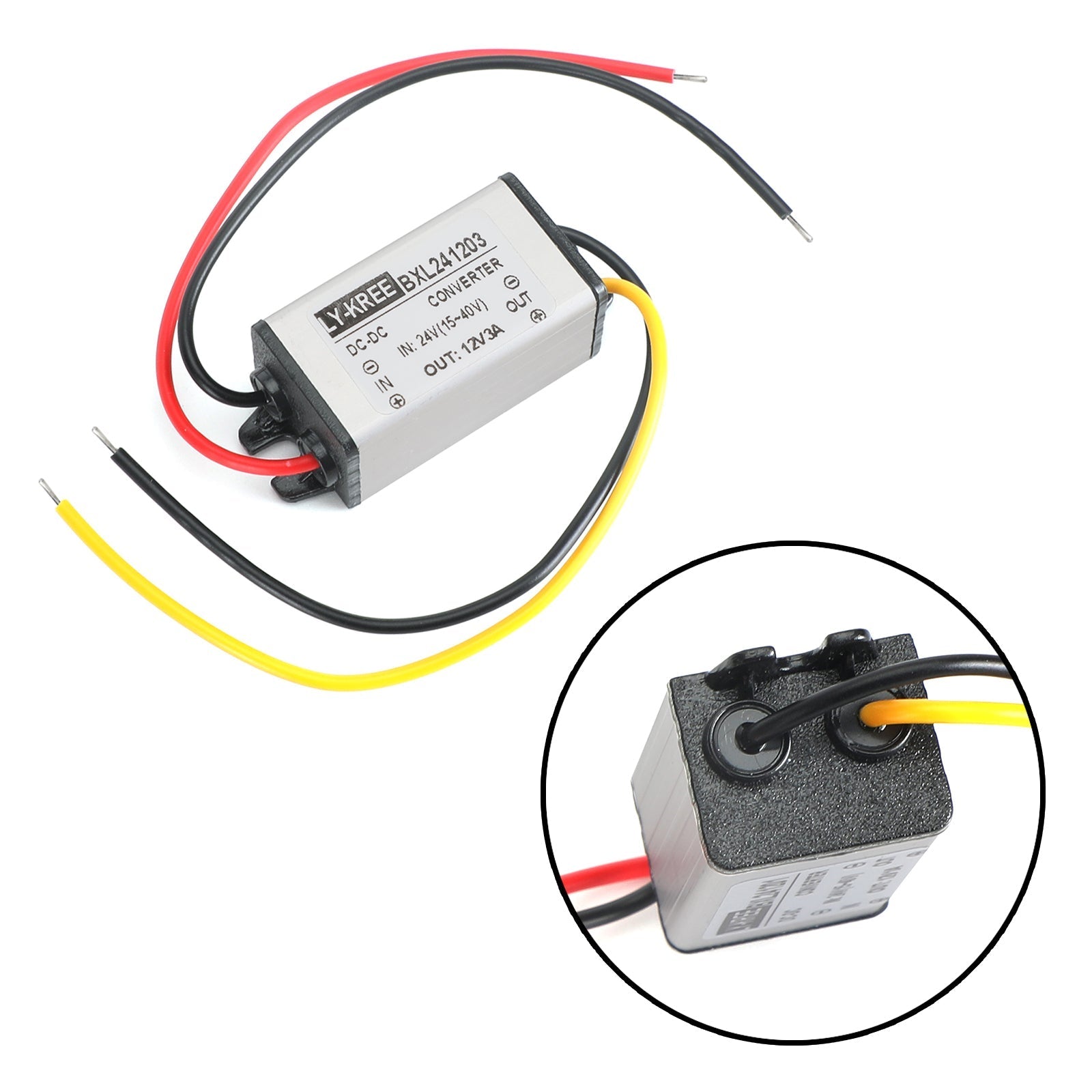 DC Buck Converter 24V à 12V 1/2/3/5A Module d'alimentation étanche