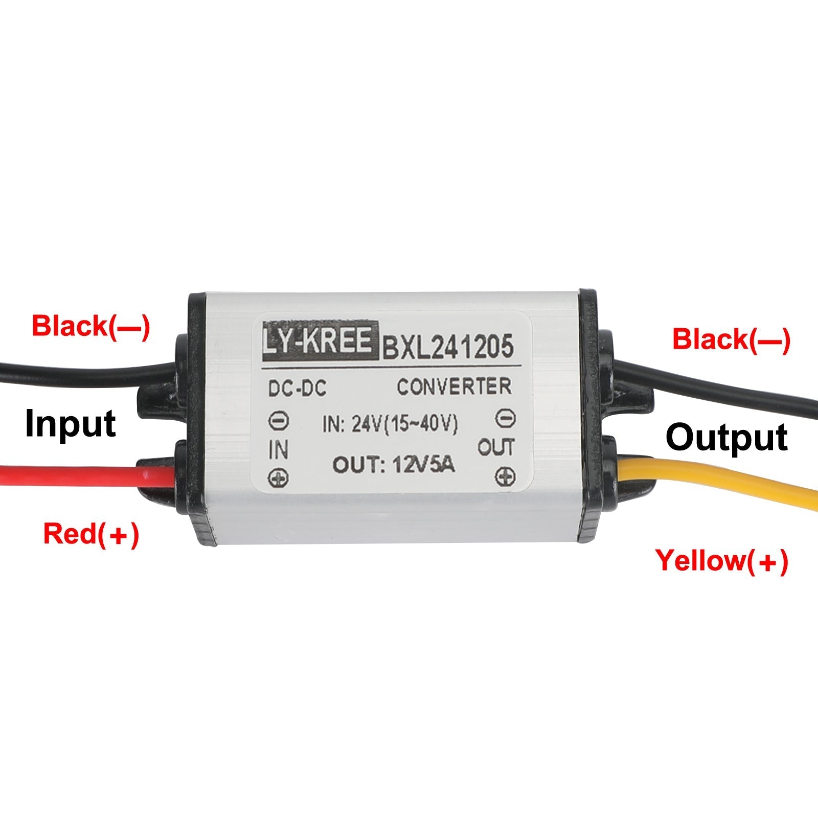 DC Buck Converter 24V à 12V 1/2/3/5A Module d'alimentation étanche