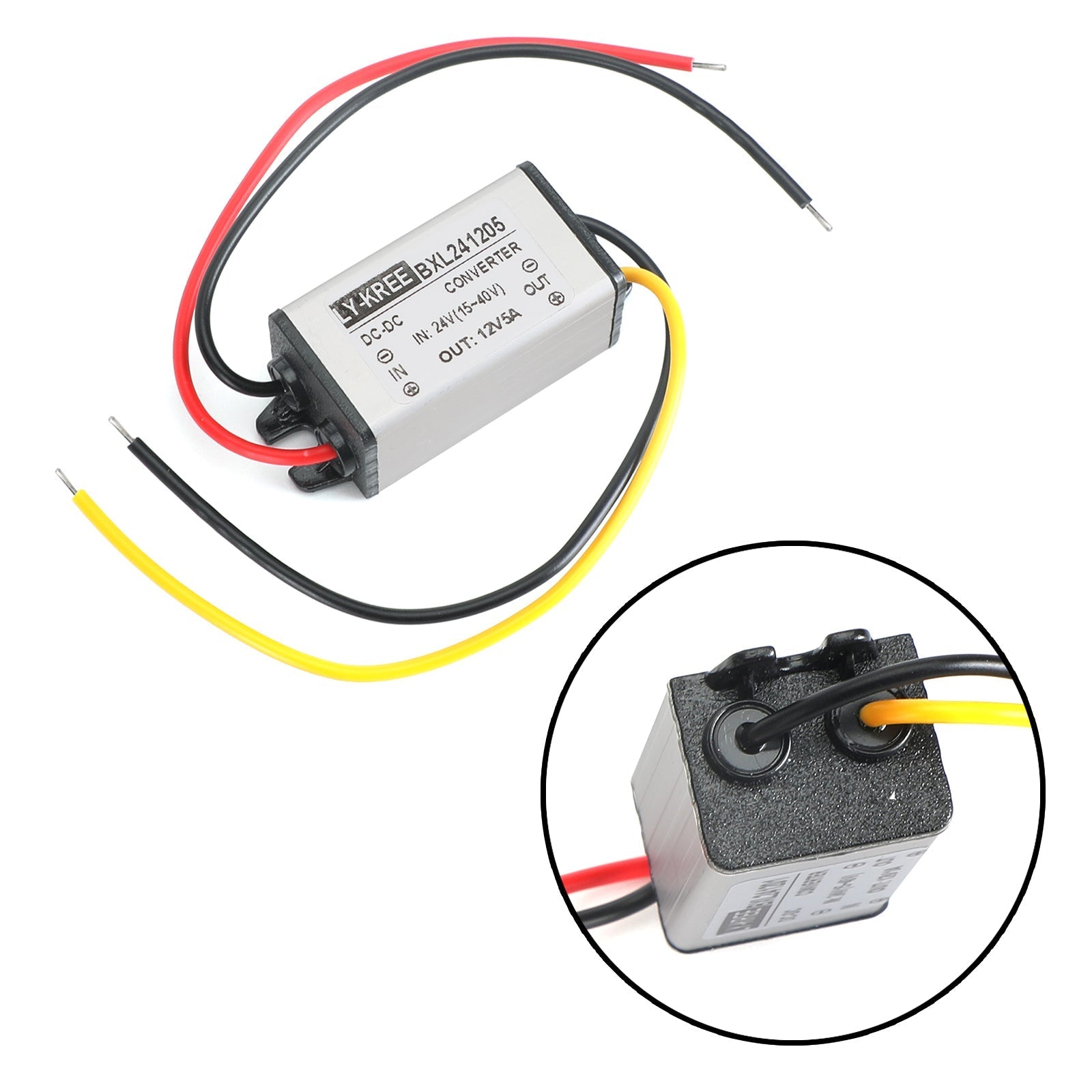 DC Buck Converter 24V à 12V 1/2/3/5A Module d'alimentation étanche