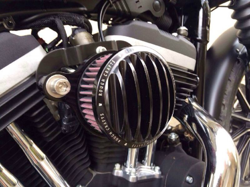 Kit sistema filtro aspirazione filtro aria per Harley Sportster XL883 XL1200 1988-2015 generico