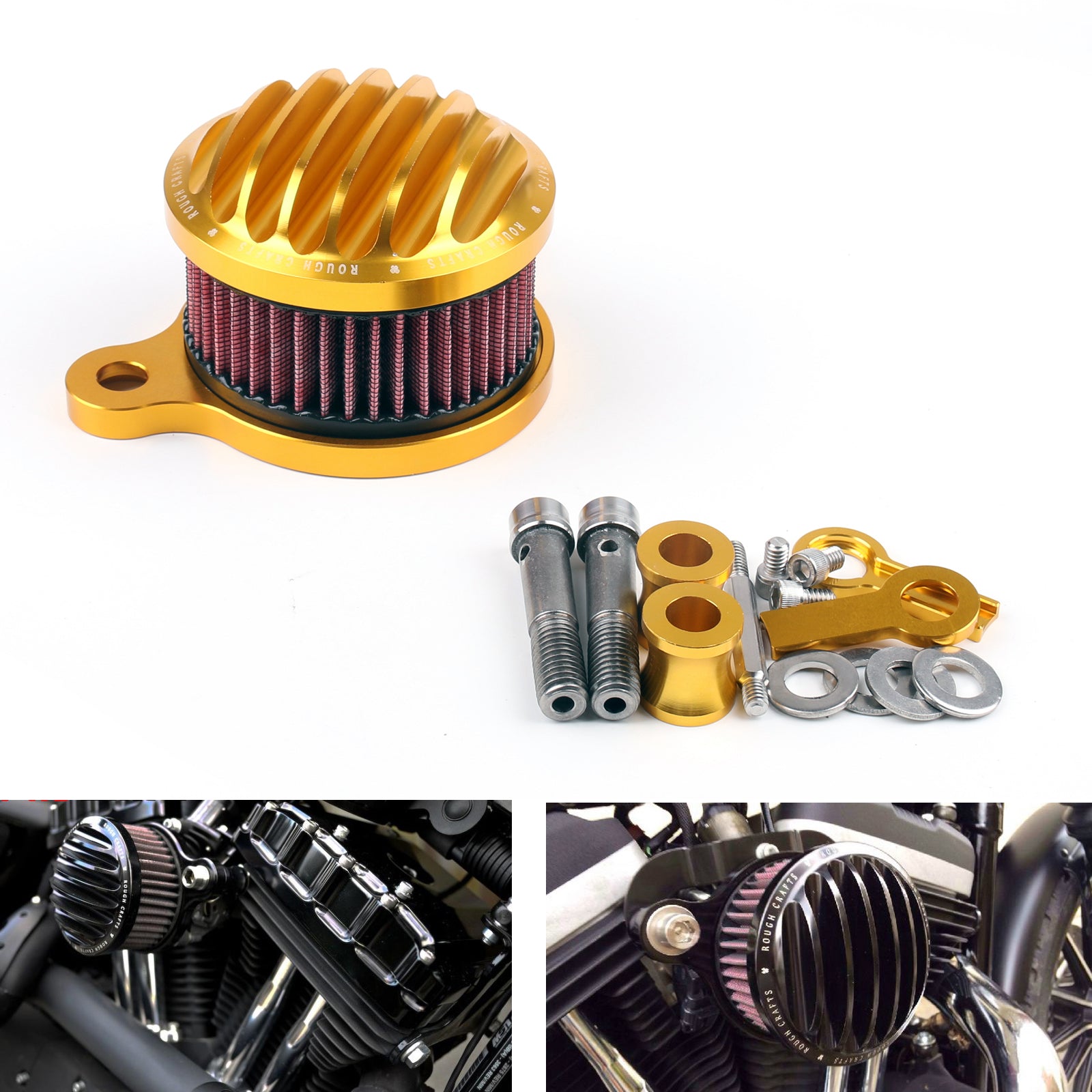 Kit de sistema de filtro de admisión de filtro de aire para Harley Sportster XL883 XL1200 1988-2015 genérico