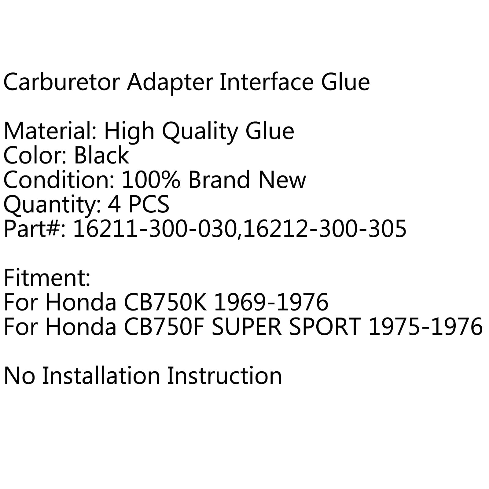 Intake Carburetor Interface Glue Air Joint For Honda CB75K CB75F SUPER SPORT