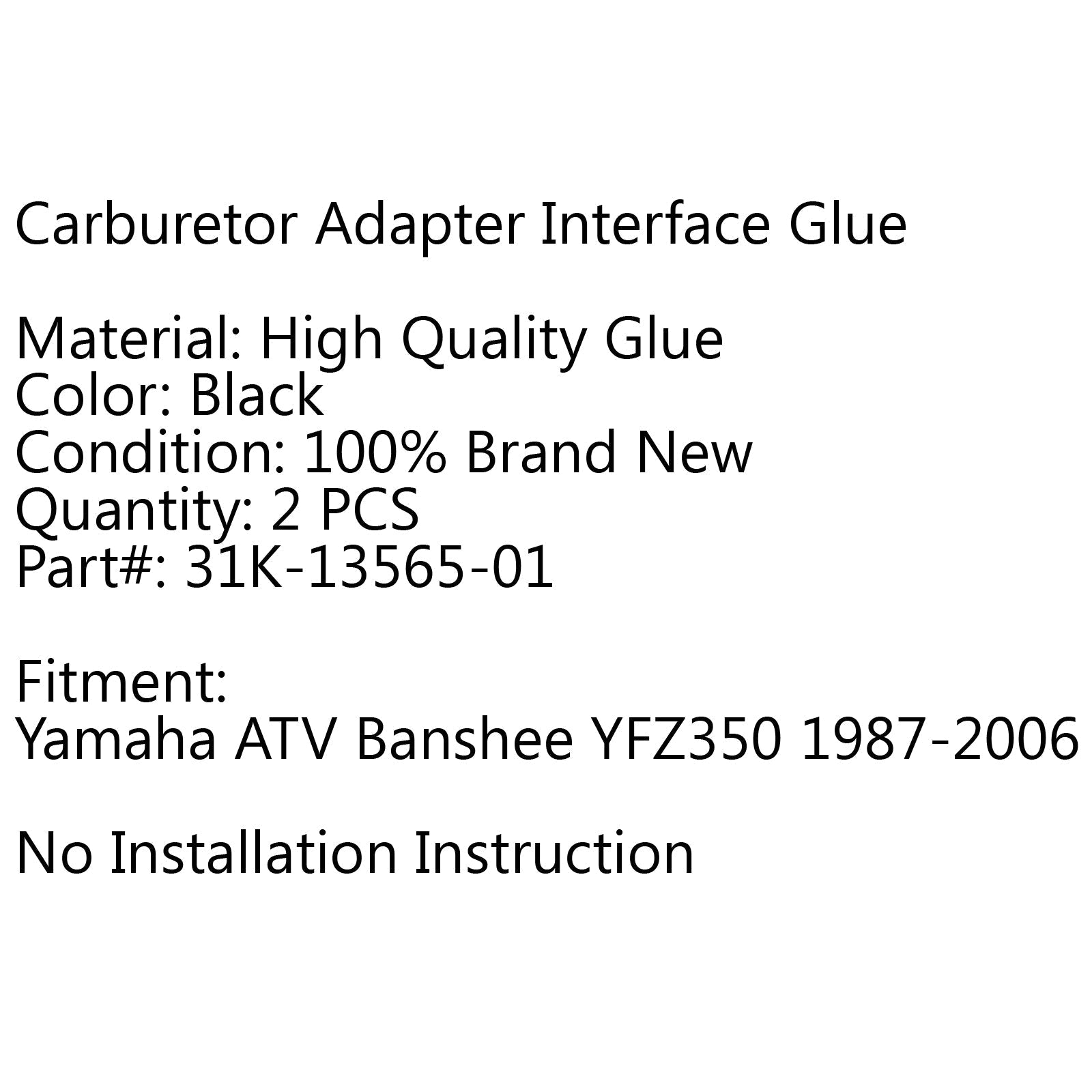 Intake Carburetor Interface Glue Air Joint For Yamaha ATV Banshee YFZ35 87-26