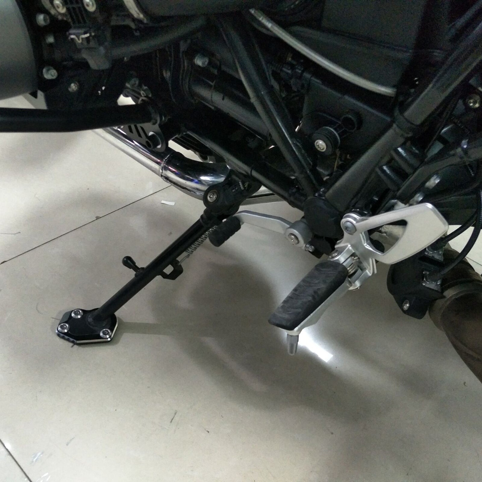 Placa de extensión de soporte de caballete lateral para BMW R1200 NINE T 2014 2015 2016 Genérico
