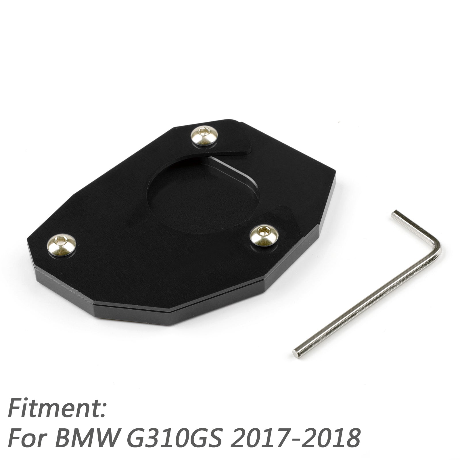 Soporte de extensión de soporte de placa lateral de pata de cabra CNC para BMW G310GS 2017-18 genérico