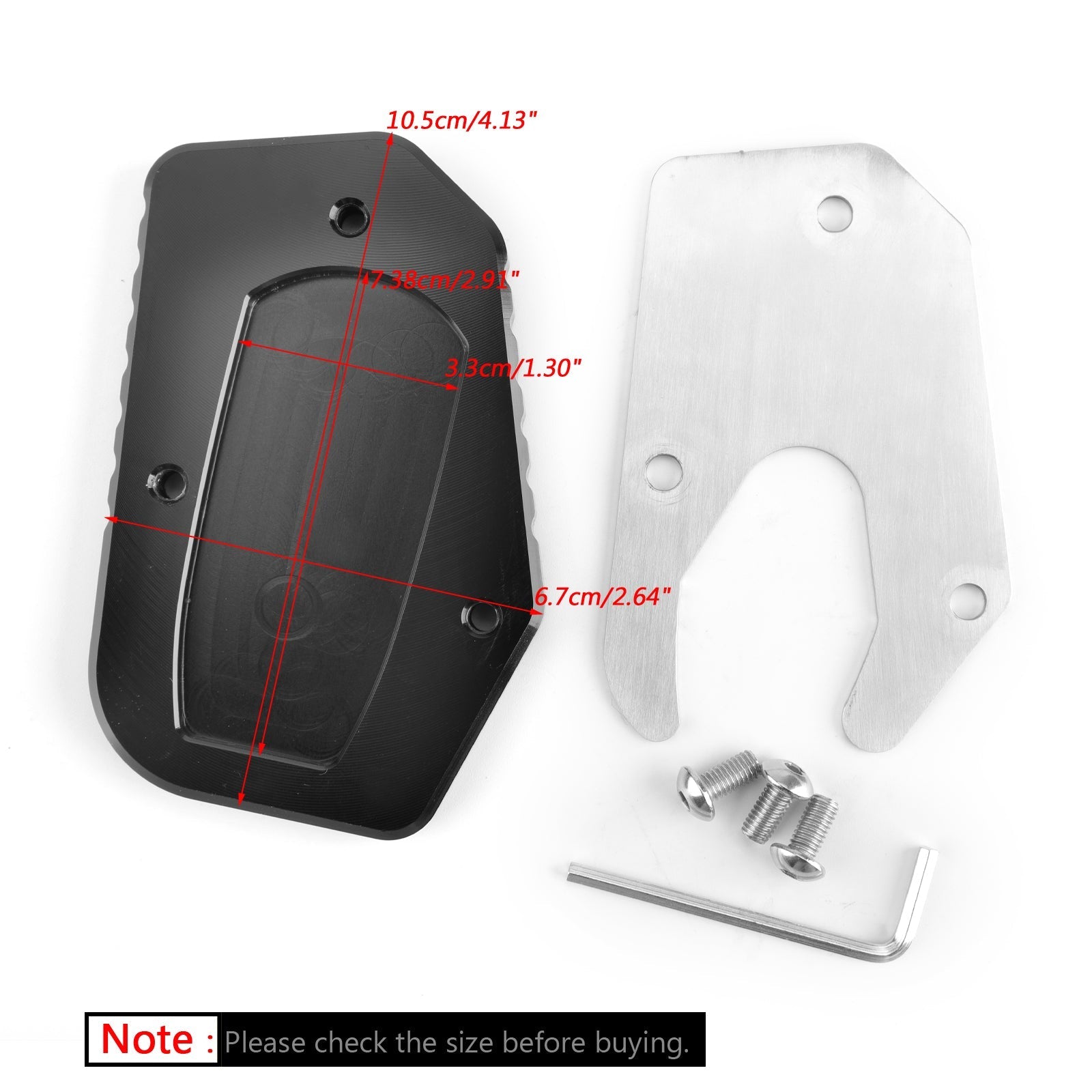 Support d'extension de béquille de plaque de béquille latérale pour Suzuki V-STROM1000/DL1000 14-17 générique