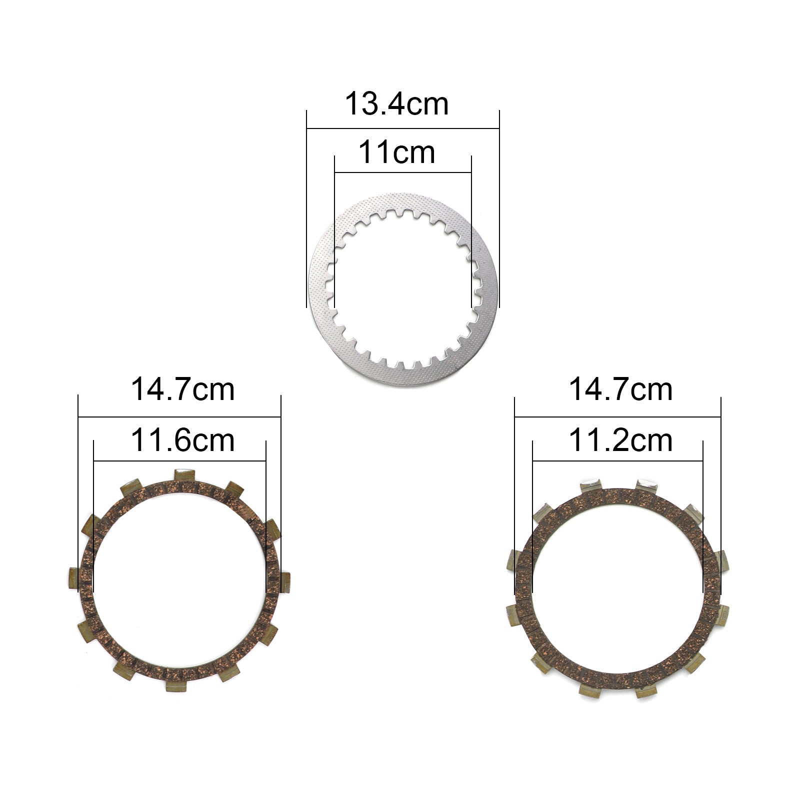 Kit frizione e dischi frizione in acciaio per Yamaha TT600 XT400 XT500 XT600 SRX400 Generico